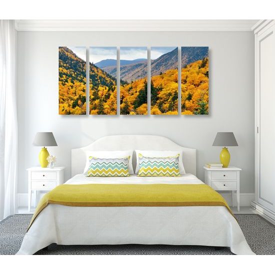 5-dielny obraz pohľad na jarnú krajinu