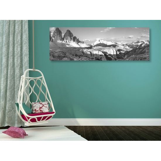 Obraz čarovný výhľad v čiernobielom prevedení