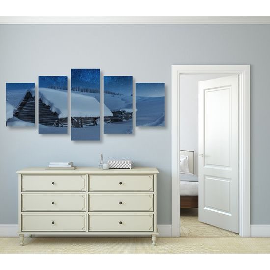 5-dielny obraz alpska chata