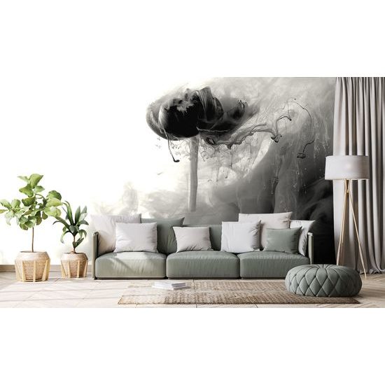 Tapeta romantický kvet v objatí čiernej