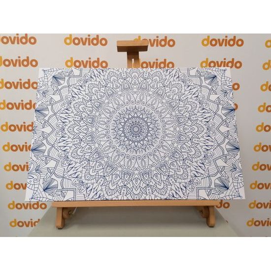 Obraz bledomodrá orientálna Mandala