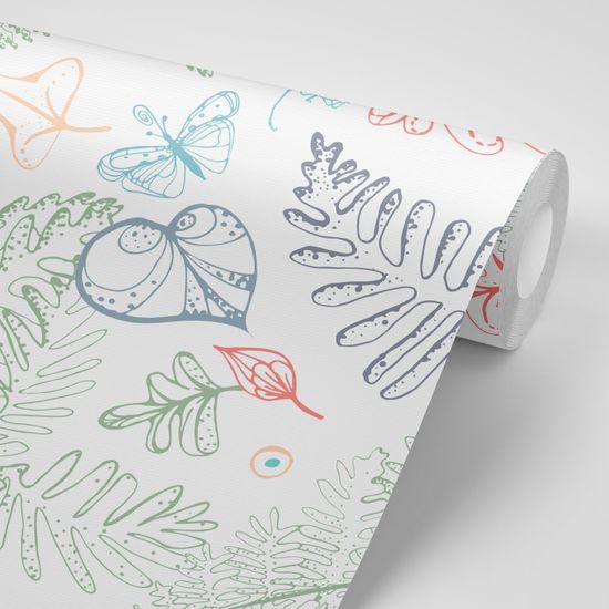 Tapeta jemné listy parade