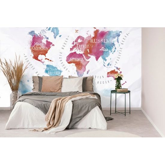 Samolepiaca tapeta umelecká mapa sveta