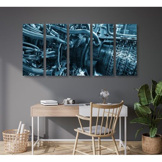 5-dielny obraz turbína