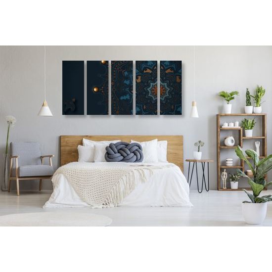 5-dielny obraz morská Mandala