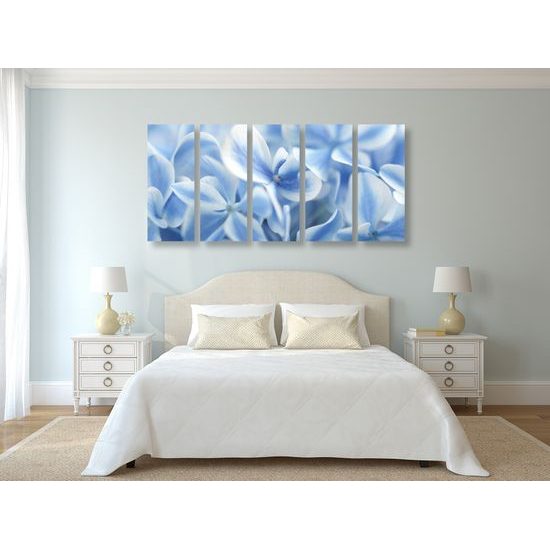 5-dielny obraz belasé kvety hortenzie