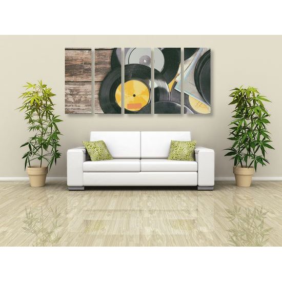 5-dielny obraz klasická vinylová platna