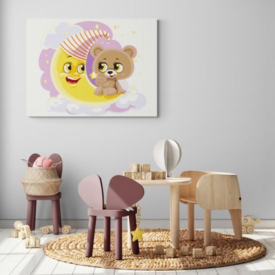 Maľovanie podľa čísiel ospalý medvedík