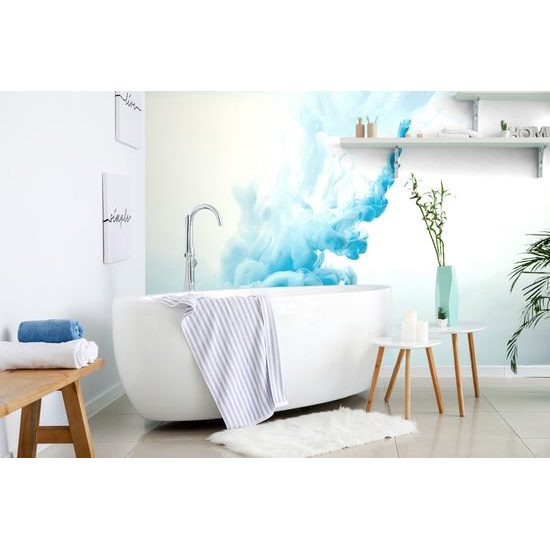 Samolepiaca tapeta nádherná hra modrého atramentu