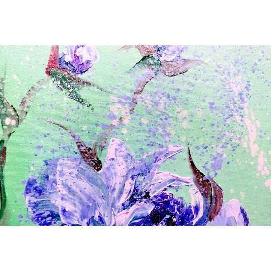 Obraz umelecká abstrakcia pivónie