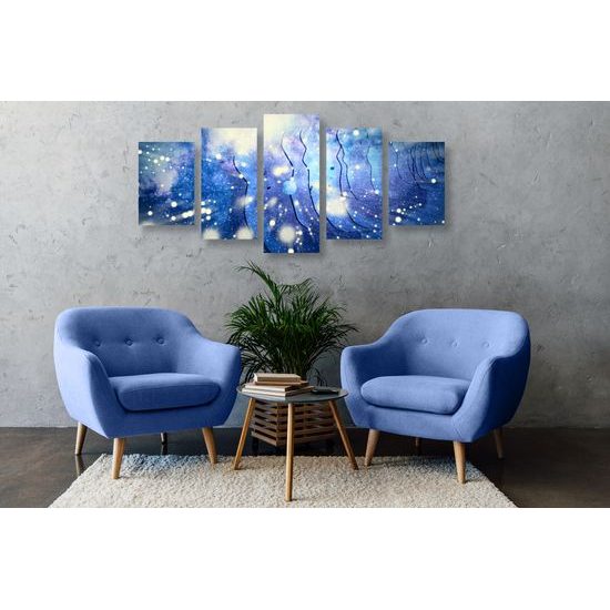 5-dielny obraz abstraktná galaxia