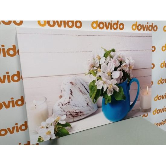 Obraz zátišie s dreveným pozadím