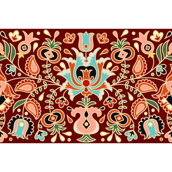 Tapeta ornament v ľudovom nádychu
