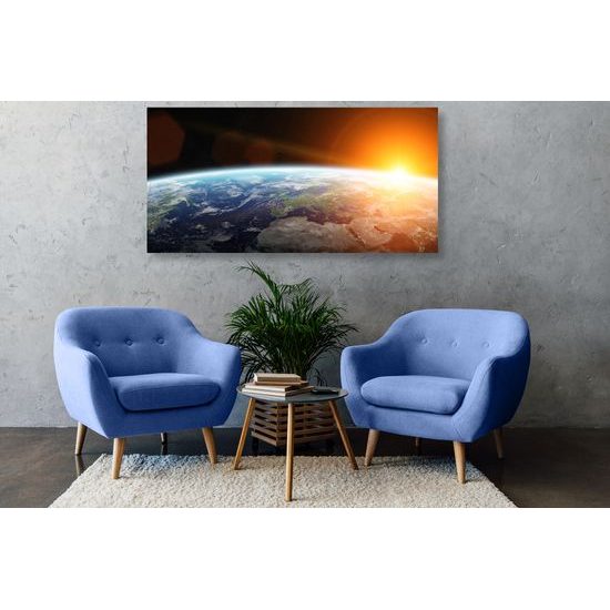 Obraz pohľad na planétu Zem z vesmírnej stanice