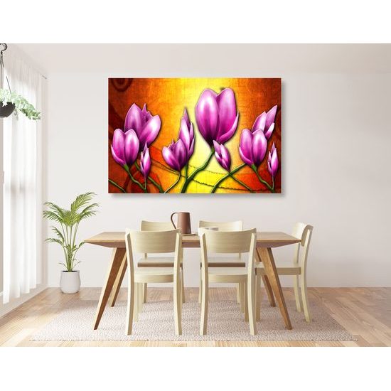 Obraz ružové vintage kvety