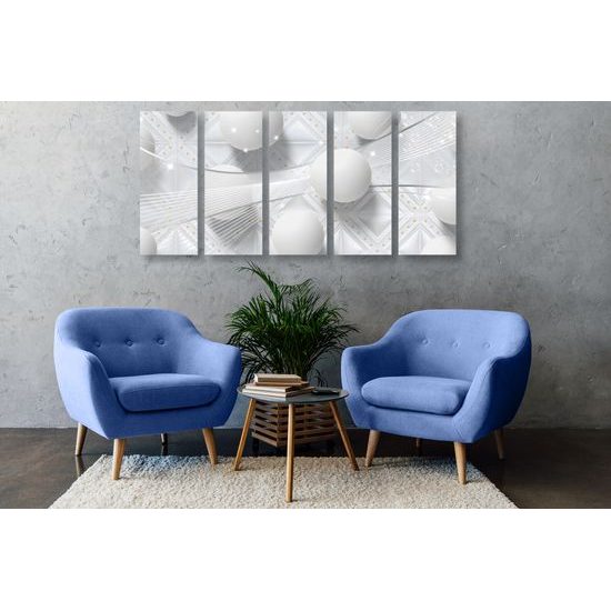 5-dielny obraz jemný luxus
