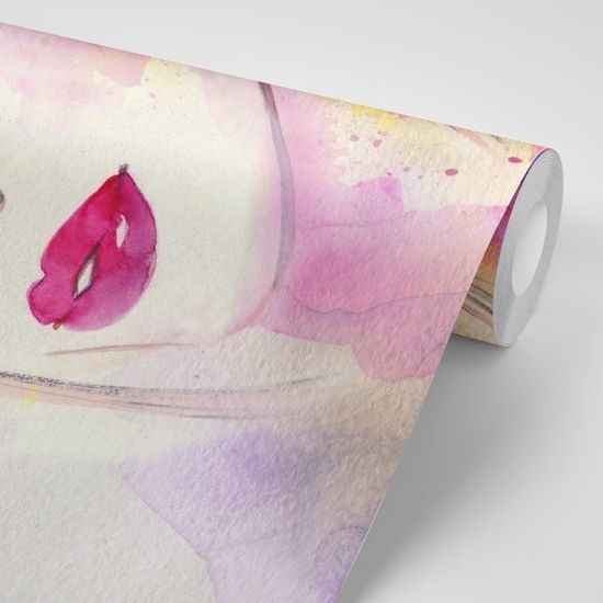 Samolepiaca tapeta neobyčajná ženská tvár plná farieb