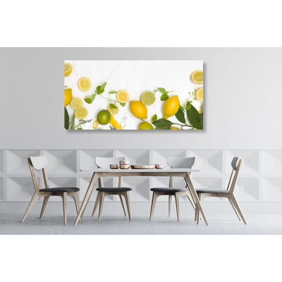 Obraz chutné citrónové a limetkové zátišie