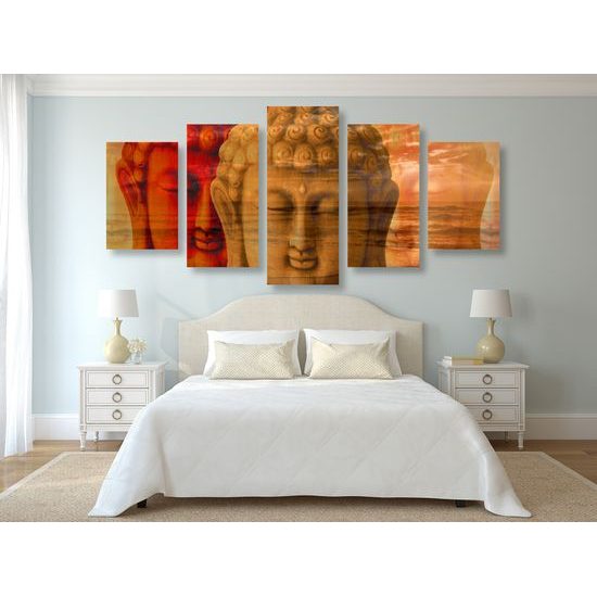 5-dielny obraz tri tváre Budhu