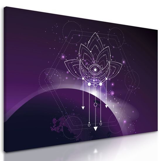 Obraz Feng Shui symbol na fialovom pozadí