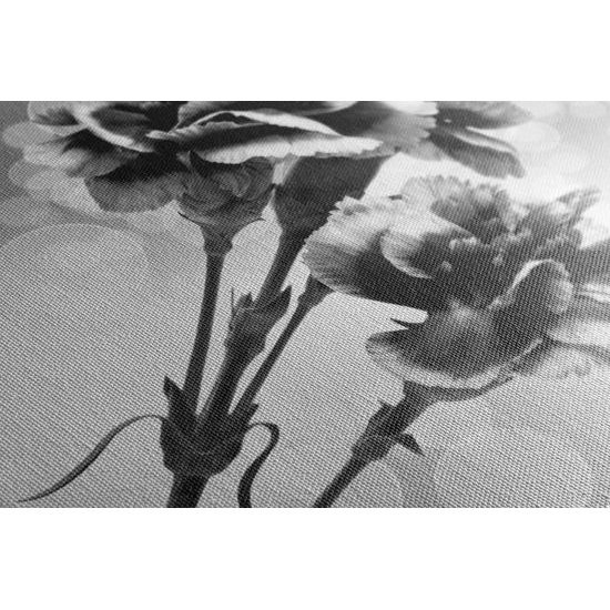 Obraz nádherny čiernobiely kvet