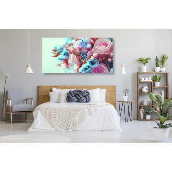 Obraz ruže v pastelových farbách