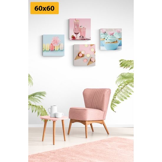 Set obrazov lákavé zákusky