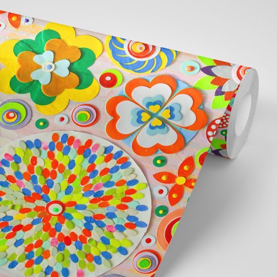 Samolepiaca tapeta hravé kvety