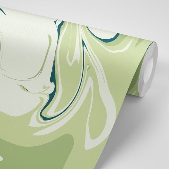 Samolepiaca tapeta zelená umelecká abstrakcia