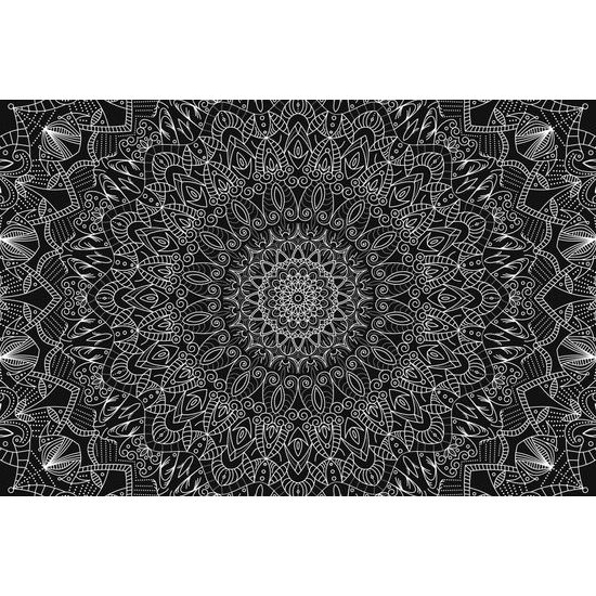 Obraz detailná čiernobiela Mandala