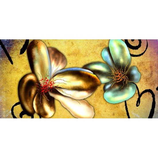 Obraz umelecké kvety vo vintage prevedení