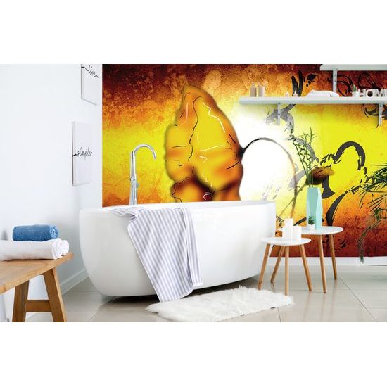 Tapeta originálny kvet s etno nádychom