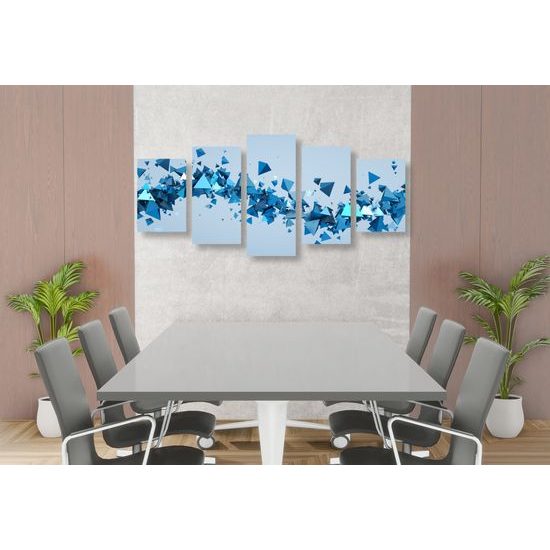 5-dielny obraz lietajúce trojuholníky