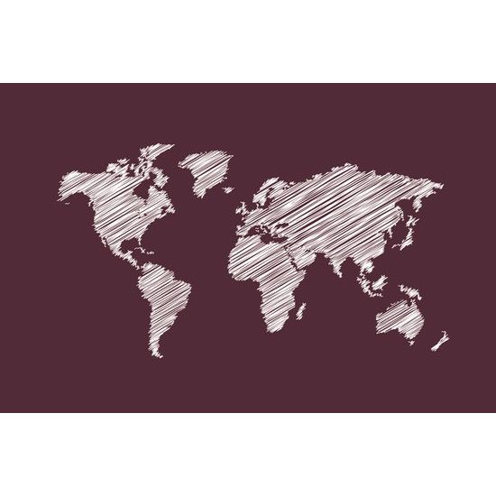 Tapeta zaujímavá mapa na bordovom pozadí