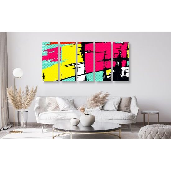 5-dielny obraz unikátny pop-art