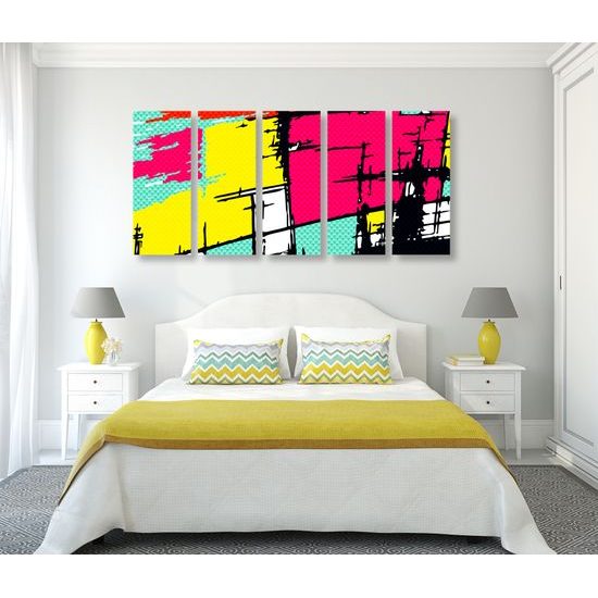 5-dielny obraz unikátny pop-art