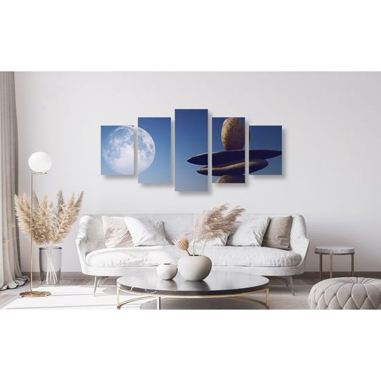 5-dielny obraz zaujímavý kamenný úkaz