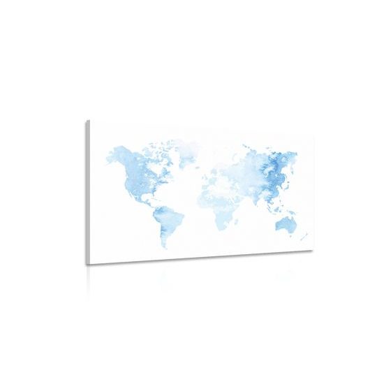 Obraz svetlomodrá mapa sveta