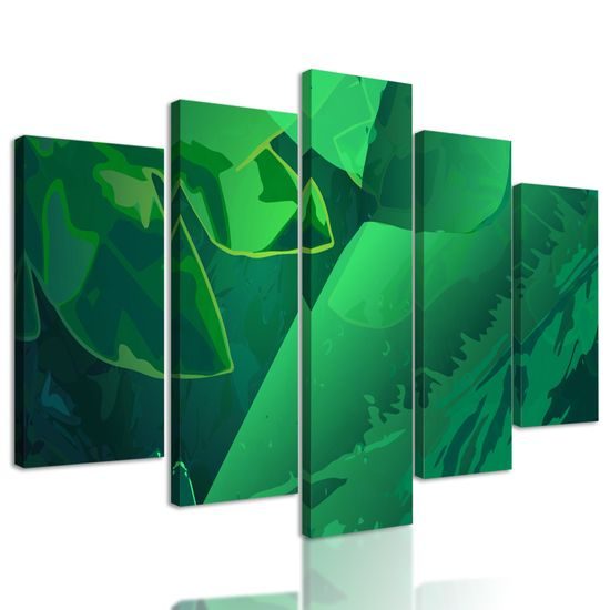 5-dielny obraz tropický prales