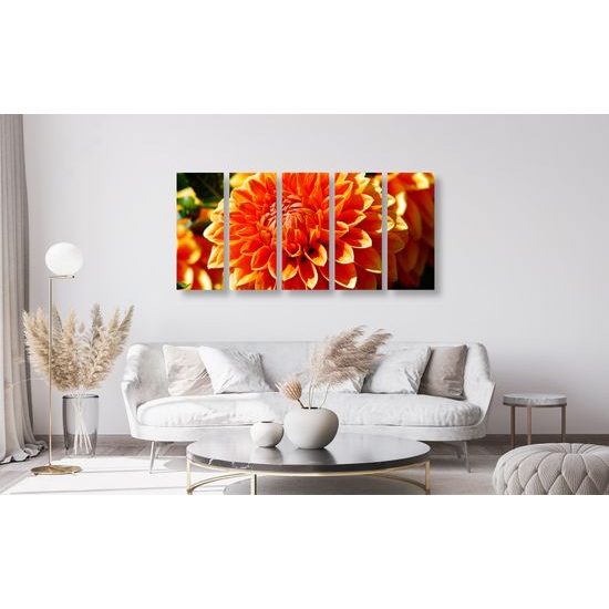 5-dielny obraz dychberúca dália