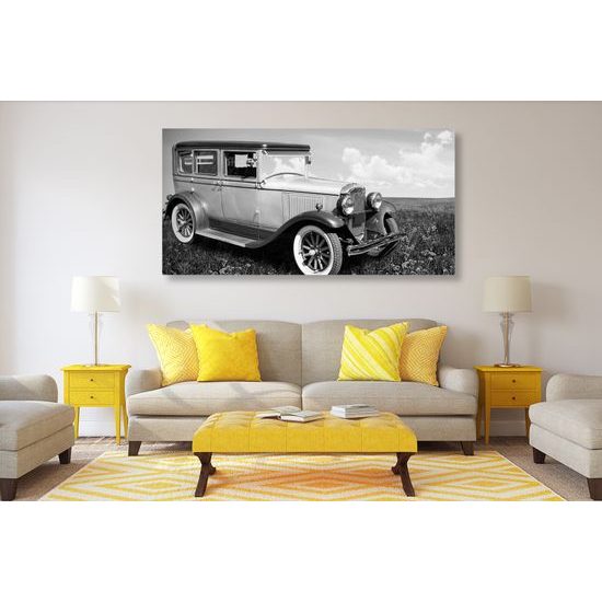 Obraz historický Buick v čiernobielom prevedení