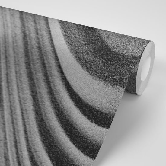 Samolepiaca tapeta čiernobiela súhra kameňov s pieskom