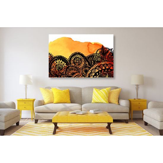 Obraz zaujímavá oranžová Mandala