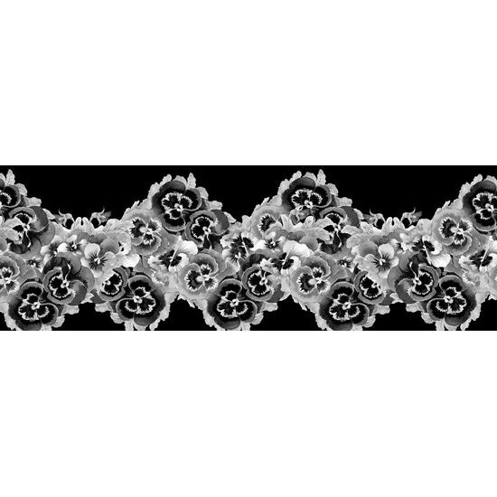 Obraz fialová orchidea v čiernobielom prevedení