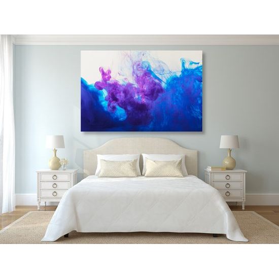 Obraz nádherná abstrakcia modrej a fialovej farby