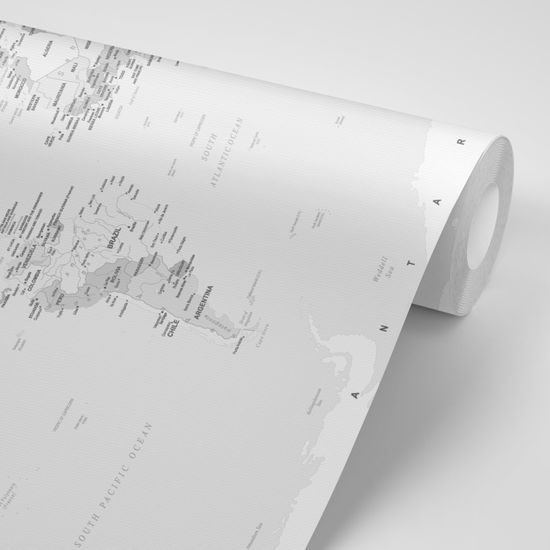 Samolepiaca tapeta čiernobiela školská mapa