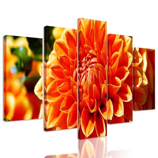 5-dielny obraz dychberúca dália