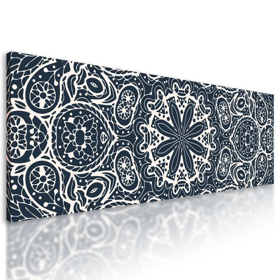 Obraz Mandala v tmavomodrom štýle