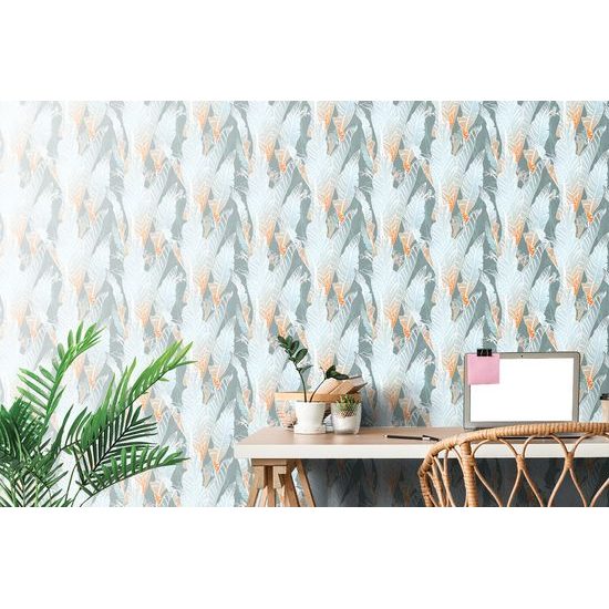 Tapeta vtáčiky medzi exotickými listami