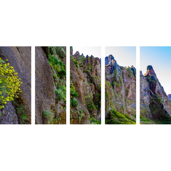 5-dielny obraz cestička medzi skalami